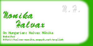 monika halvax business card